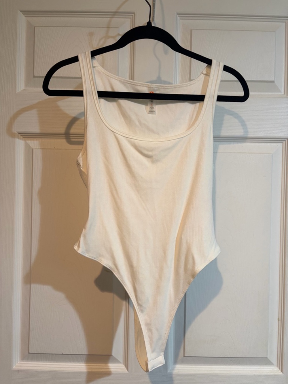 White Scoop Neck Bodysuit